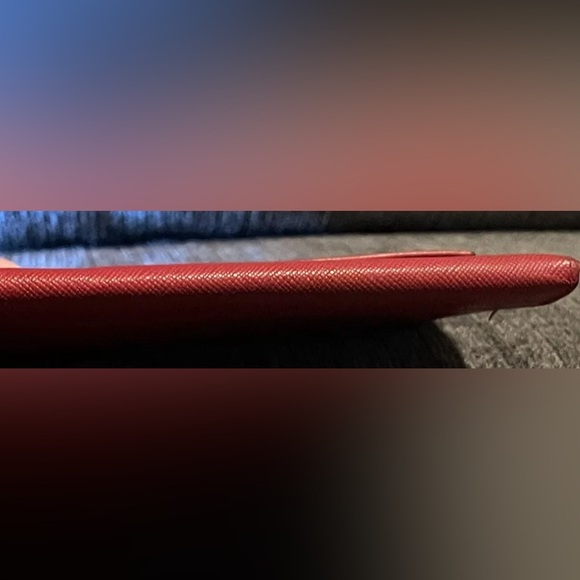 Prada Red Leather Bifold Wallet good pre-loved condition - Picture 12 of 15